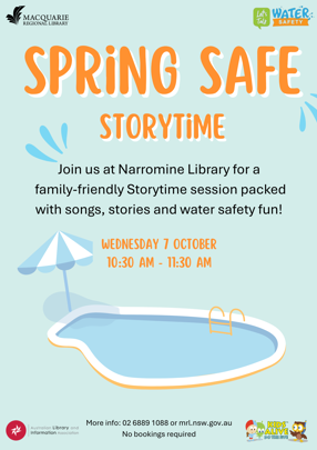 Spring Safe Storytime at Narromine Library